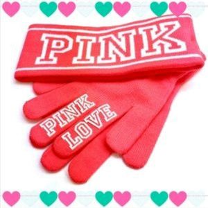 ❤☺New! VS PINK GLOVES & HEADBAND SET☺❤